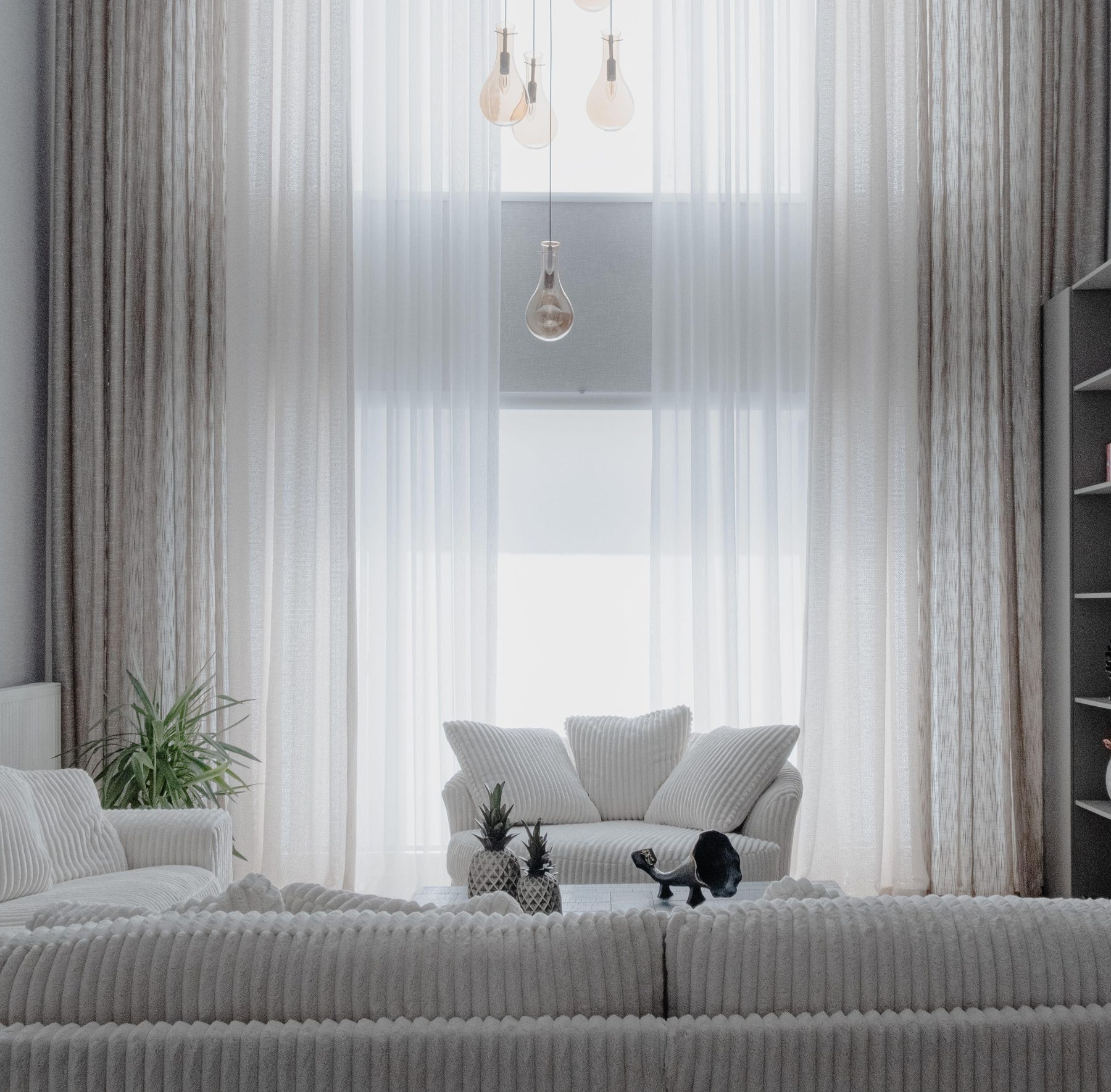 Sheer curtains living room